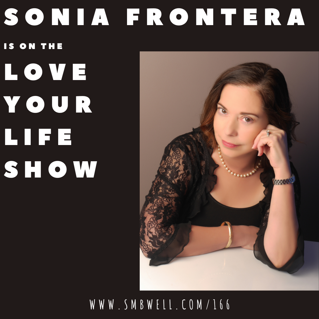 graphic of love your life show featuring domestic violence expert sonia frontera
