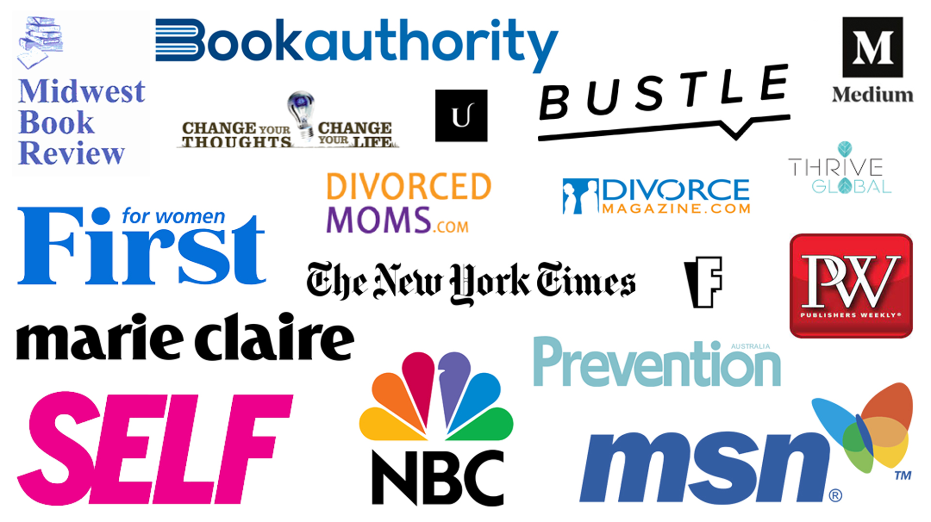 logos of publications featuring bestselling author sonia frontera